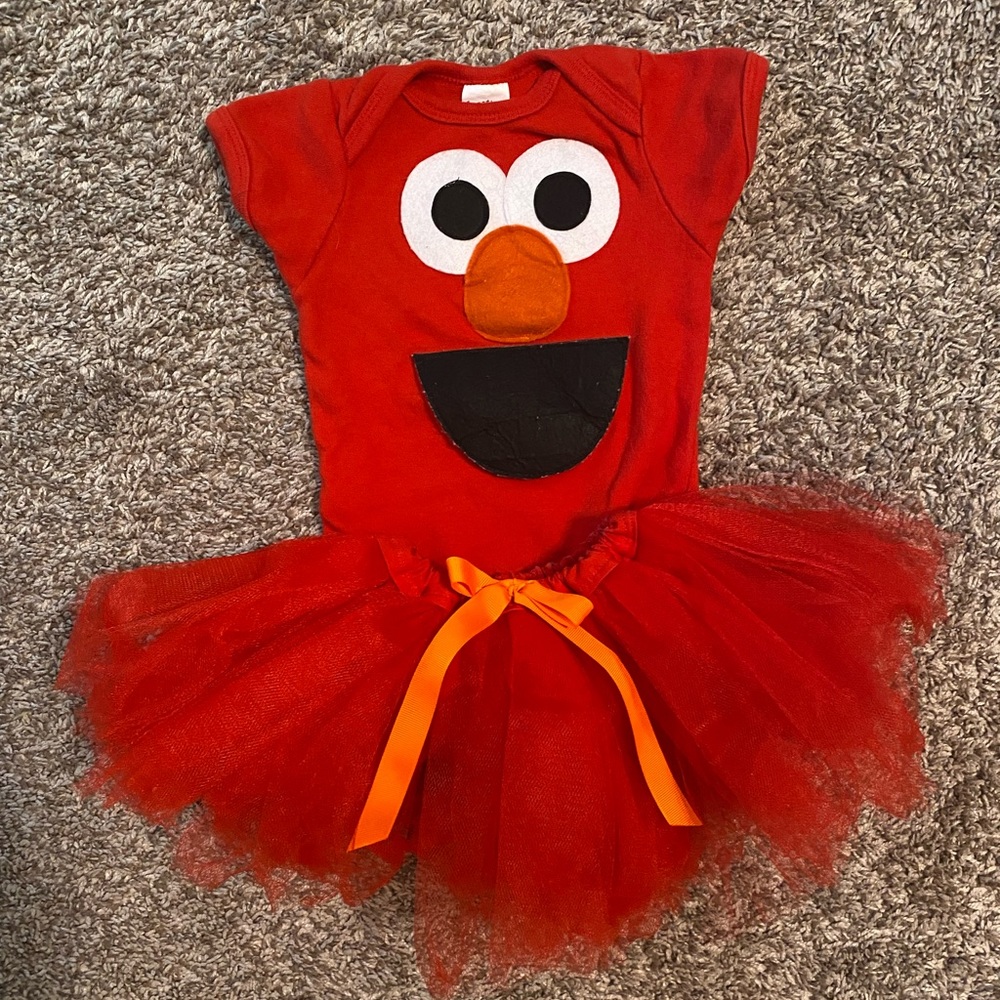 Elmo Tutu Costume Size 12-24 Months
